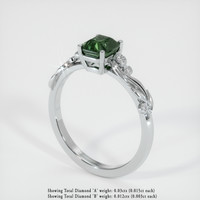 1.40 Ct. Yellowish Green Sapphire Ring, 14K White Gold 2