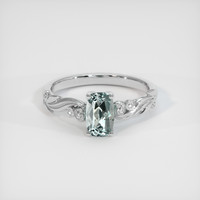 1.18 Ct. Sapphire Ring, 14K White Gold 1