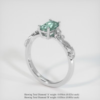 1.18 Ct. Sapphire Ring, 14K White Gold 2