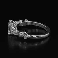 1.03 Ct. White Sapphire Ring, 14K White Gold 4