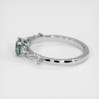 0.84 Ct. Bluish Green Sapphire Ring, 14K White Gold 4