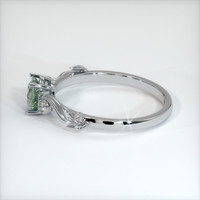 1.07 Ct. Bluish Green Sapphire Ring, 14K White Gold 4