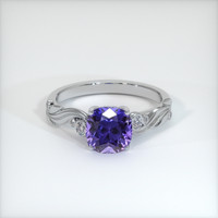 1.39 Ct. Bluish Purple Sapphire Ring, 14K White Gold 1