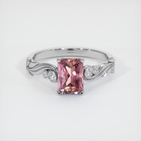 1.32 Ct. Pinkish Purple Sapphire Ring, 14K White Gold 1