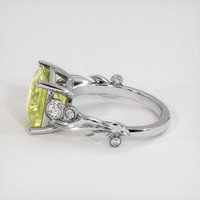 4.04 Ct. Yellow Sapphire Ring, 14K White Gold 4