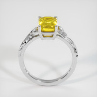 3.54 Ct. Yellow Sapphire Ring, 14K White Gold 3
