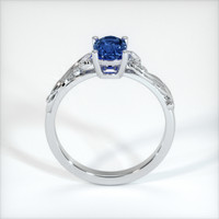 1.03 Ct. Blue Sapphire Ring, 18K White Gold 3