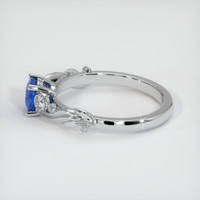 0.94 Ct. Blue Sapphire Ring, 18K White Gold 4