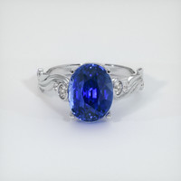 5.54 Ct. Sapphire Ring, 18K White Gold 1