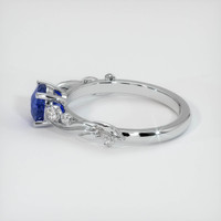 1.25 Ct. Blue Sapphire Ring, 18K White Gold 4