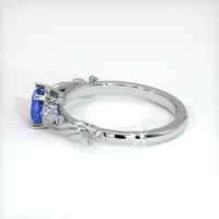 0.79 Ct. Blue Sapphire Ring, 18K White Gold 4