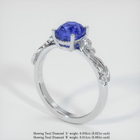 1.92 Ct. Color Change Sapphire Ring, 18K White Gold 2