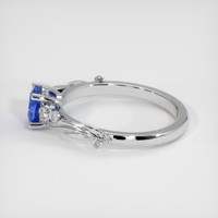 0.74 Ct. Blue Sapphire Ring, 18K White Gold 4