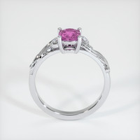 0.73 Ct. Pinkish Purple Sapphire Ring, 18K White Gold 3