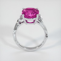 6.52 Ct. Purplish Pink Sapphire Ring, 18K White Gold 3