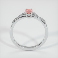 0.57 Ct. Padparadscha Sapphire Ring, 18K White Gold 3