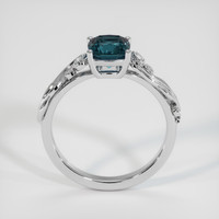 1.37 Ct. Greenish Blue Sapphire Ring, 18K White Gold 3