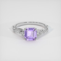1.36 Ct. Purple Sapphire Ring, 18K White Gold 1