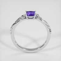 0.66 Ct. Bluish Purple Sapphire Ring, 18K White Gold 3