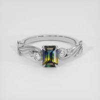 1.24 Ct. Bi Color Sapphire Ring, 18K White Gold 1
