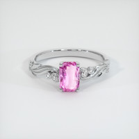 1.08 Ct. Sapphire Ring, 18K White Gold 1