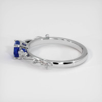1.10 Ct. Blue Sapphire Ring, 18K White Gold 4