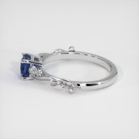 0.98 Ct. Sapphire Ring, 18K White Gold 4