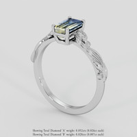 1.52 Ct. Bi Color Sapphire Ring, 18K White Gold 2
