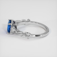1.29 Ct. Blue Sapphire Ring, 18K White Gold 4
