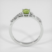 0.67 Ct. Yellowish Green Sapphire Ring, 18K White Gold 3