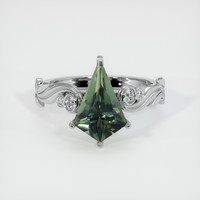 2.18 Ct. Sapphire Ring, 18K White Gold 1