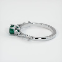 0.91 Ct. Bluish Green Sapphire Ring, 18K White Gold 4