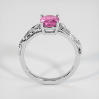 1.52 Ct. Purplish Pink Sapphire Ring, 18K White Gold 3