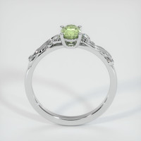0.58 Ct. Yellowish Green Sapphire Ring, 18K White Gold 3