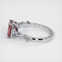 1.32 Ct. Pinkish Purple Sapphire Ring, 18K White Gold 4