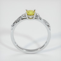 0.75 Ct. Yellow Sapphire Ring, 18K White Gold 3