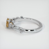 1.06 Ct. Yellow Sapphire Ring, 18K White Gold 4