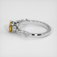 1.04 Ct. Yellow Sapphire Ring, 18K White Gold 4