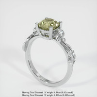 1.41 Ct. Yellow Sapphire Ring, 18K White Gold 2