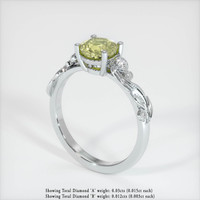 1.02 Ct. Yellow Sapphire Ring, 18K White Gold 2