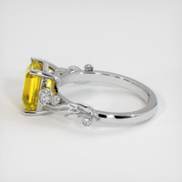 3.54 Ct. Yellow Sapphire Ring, 18K White Gold 4