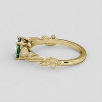 1.10 Ct. Green Sapphire Ring, 10K Yellow Gold 4