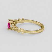 0.68 Ct. Pink Sapphire Ring, 10K Yellow Gold 4