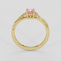 0.58 Ct. Padparadscha Sapphire Ring, 10K Yellow Gold 3