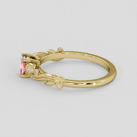 0.58 Ct. Padparadscha Sapphire Ring, 10K Yellow Gold 4