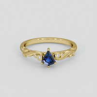 0.45 Ct. Blue Sapphire Ring, 10K Yellow Gold 1
