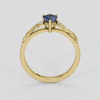 0.45 Ct. Blue Sapphire Ring, 10K Yellow Gold 3