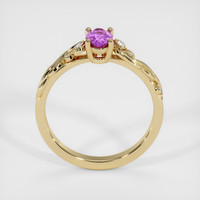 0.76 Ct. Purplish Pink Sapphire Ring, 14K Yellow Gold 3