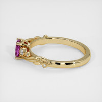 0.76 Ct. Purplish Pink Sapphire Ring, 14K Yellow Gold 4