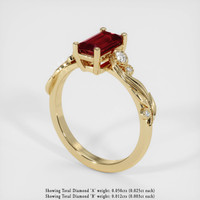 1.10 Ct. Ruby  Ring - 14K Yellow Gold